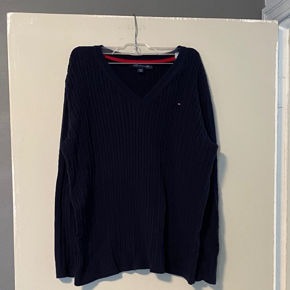 Tommy Hilfiger Sweaters - Tommy Hilfiger Blue V-Neck Sweater